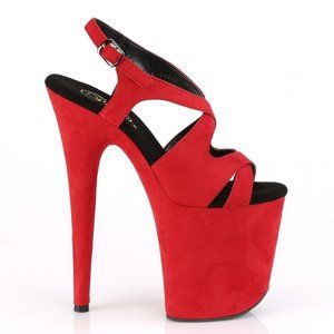 Platform Suede Crisscross High Heel Shoes
